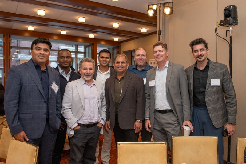 Attendees gathering for a group photograph