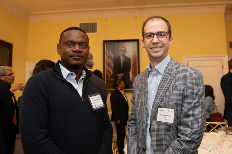 Two VeloNova 2026 attendees at the evening reception
